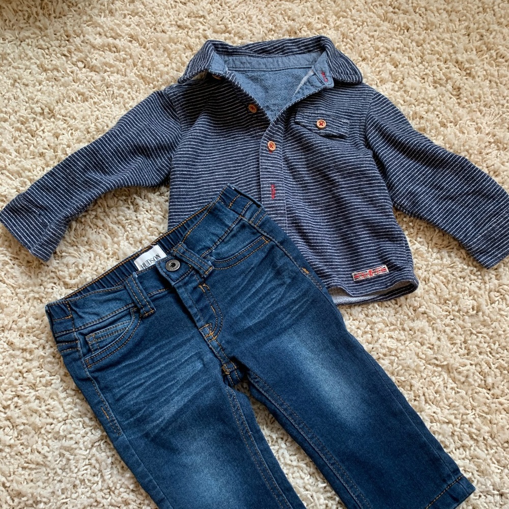 Hudson baby boy outfit